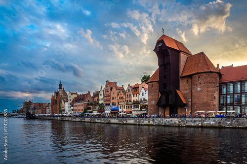 Zuraw on old town in Gdansk city, Poland