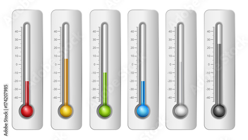 Thermometers in vector