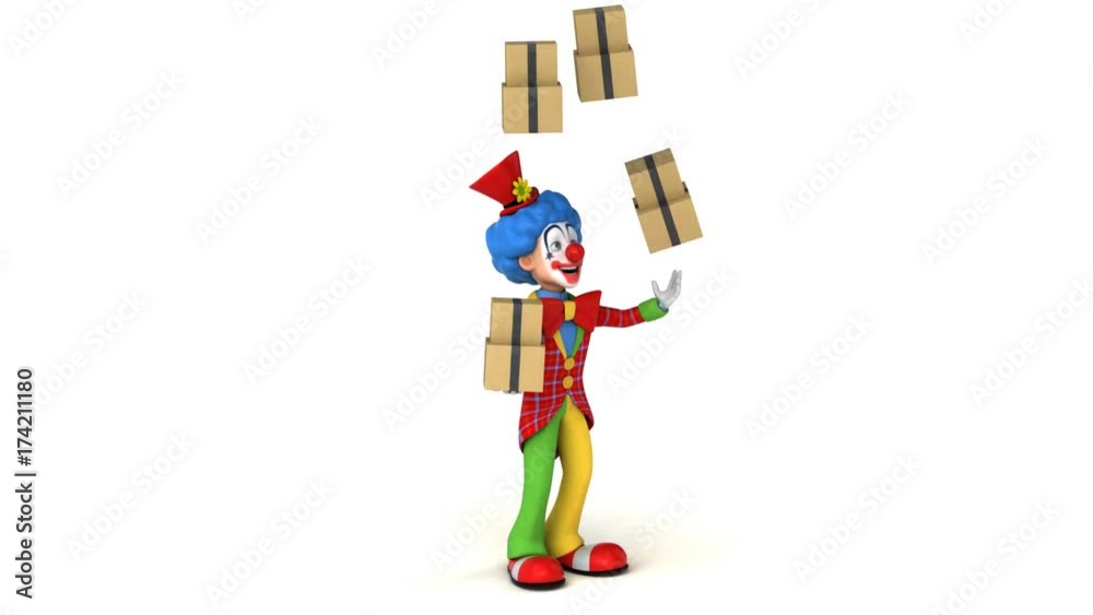 Fun clown - 3D Animation Fun clown - 3D Animation
