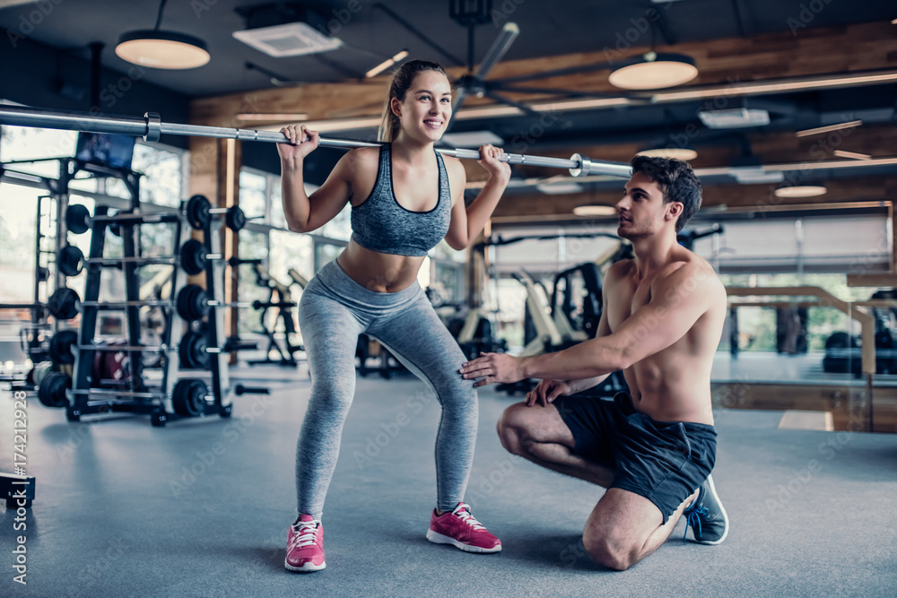 Couple in gym Couple in gym