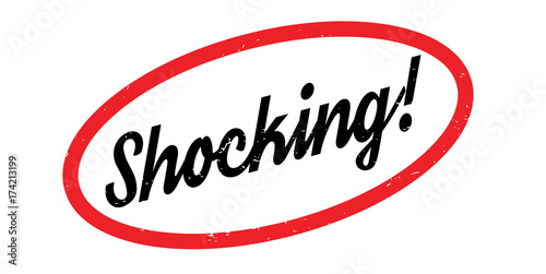 Shocking rubber stamp. Grunge design with dust scratches. Effects can be easily removed for a clean, crisp look. Color is easily changed.