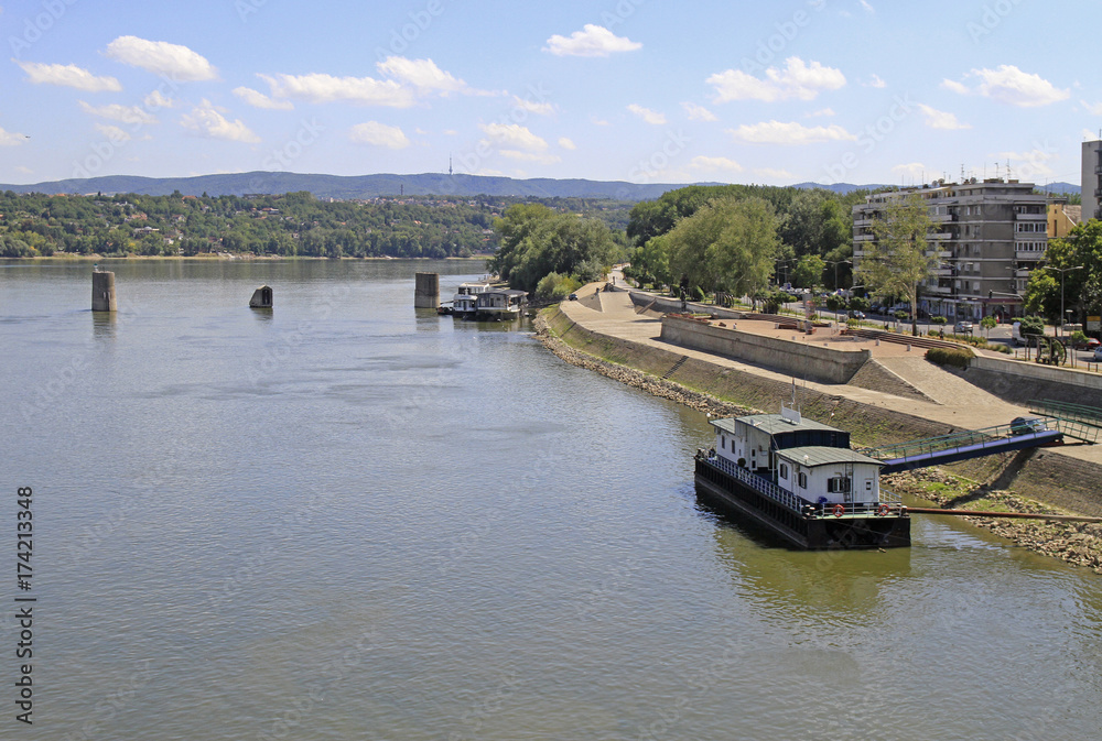 riverside of river Danube in Novi Sad