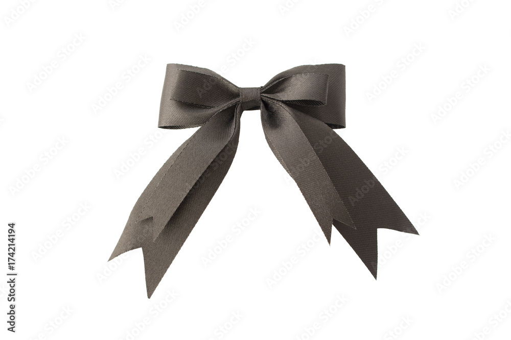 black bow isolated on white background. Stock Photo | Adobe Stock
