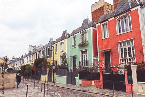 Paris - picturesque colored houses