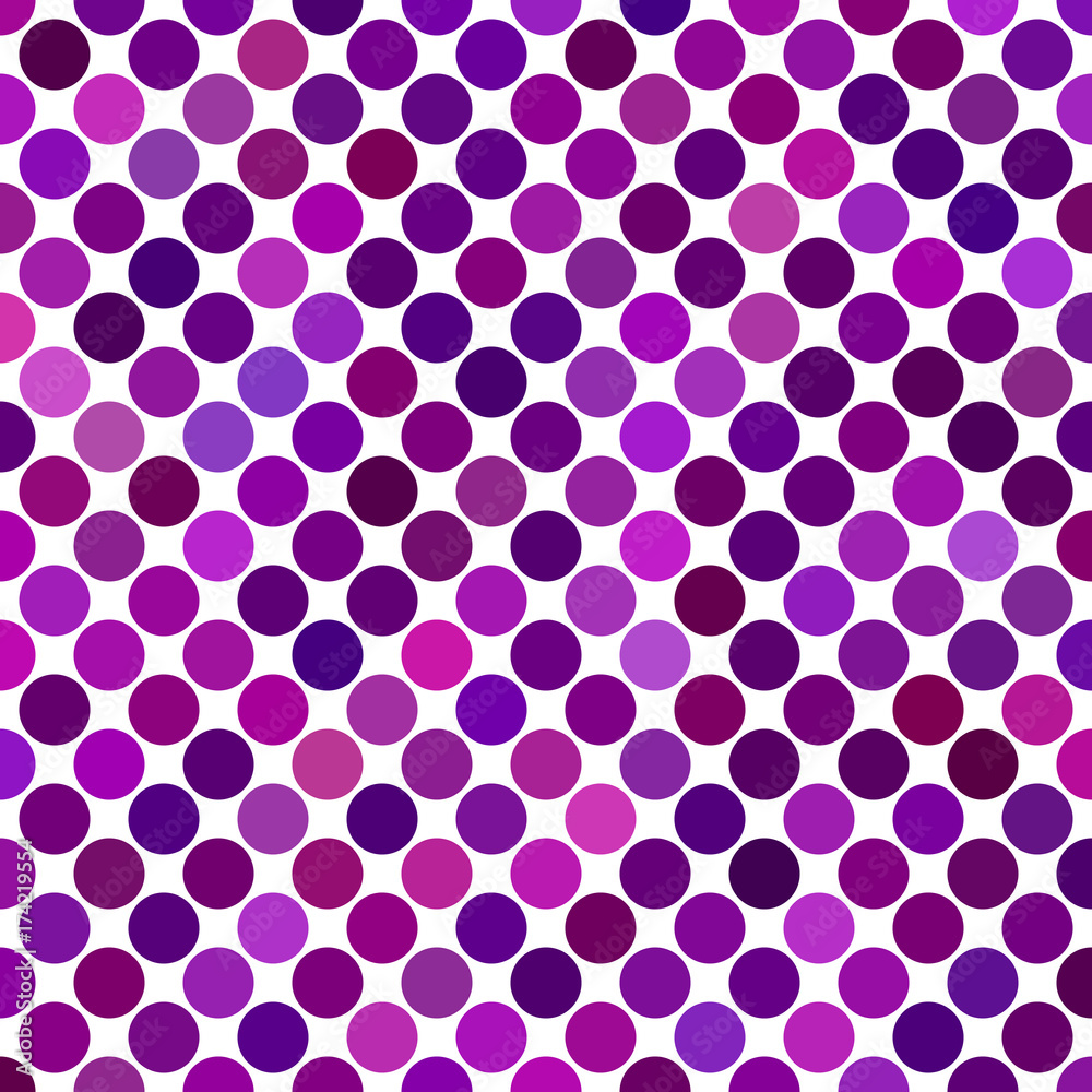 Color abstract dot pattern background - geometric vector graphic from purple circles