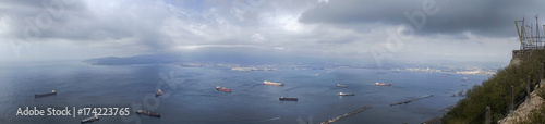Panorámica de la bahía de Algeciras desde el Peñón de Gibraltar