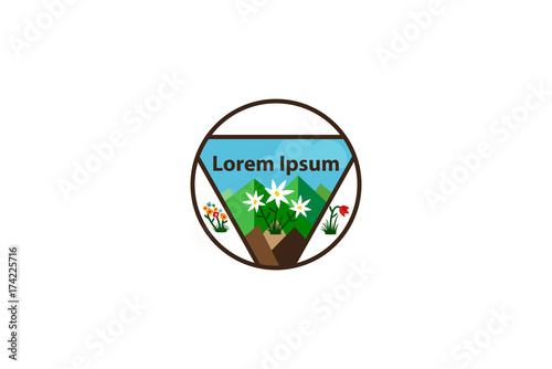 Icon for trips to the mountains / mountain landscape