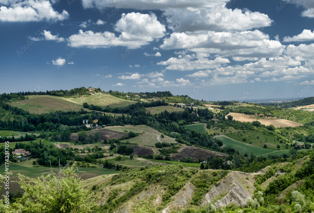 Landscape near Bologna at summer (Sabbiuno)