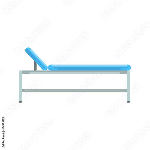 Hospital bed, medical equipment vector Illustration
