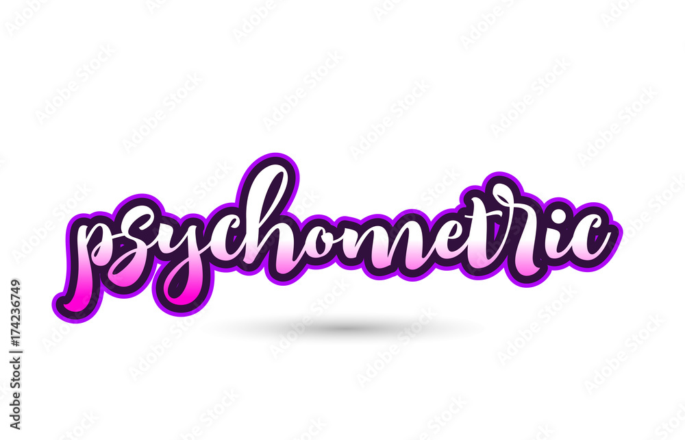 psychometric calligraphic pink font text logo icon typography design