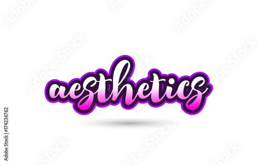 aesthetics calligraphic pink font text logo icon typography design