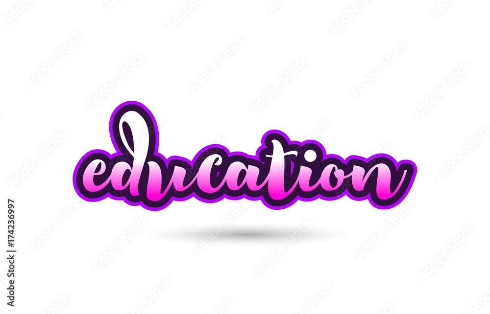 education calligraphic pink font text logo icon typography design education calligraphic pink font text logo icon typography design