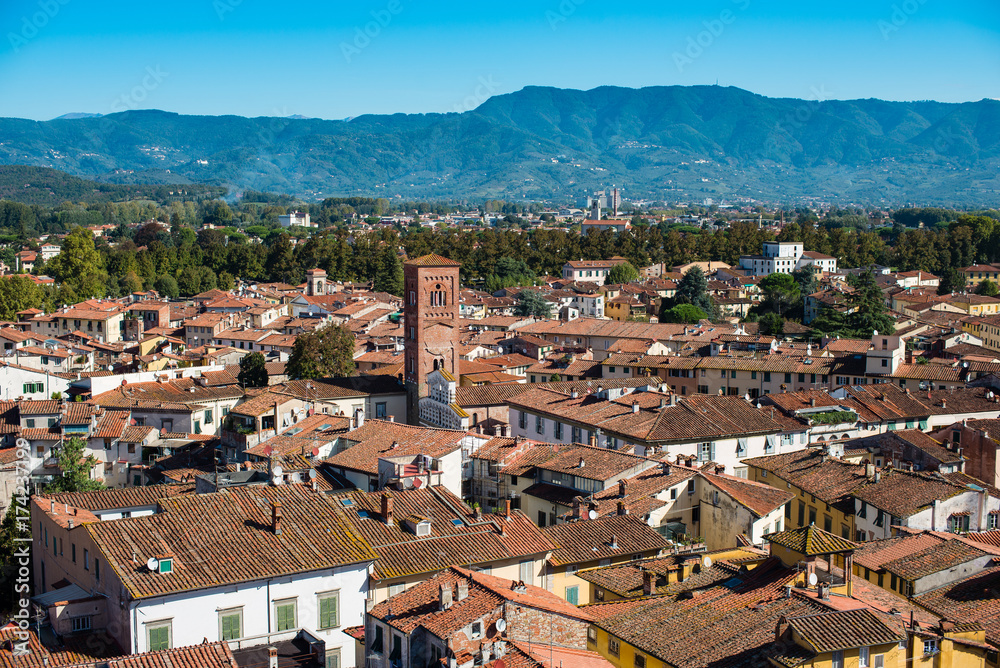 Panorama belvedere di Lucca, Italia veduta area