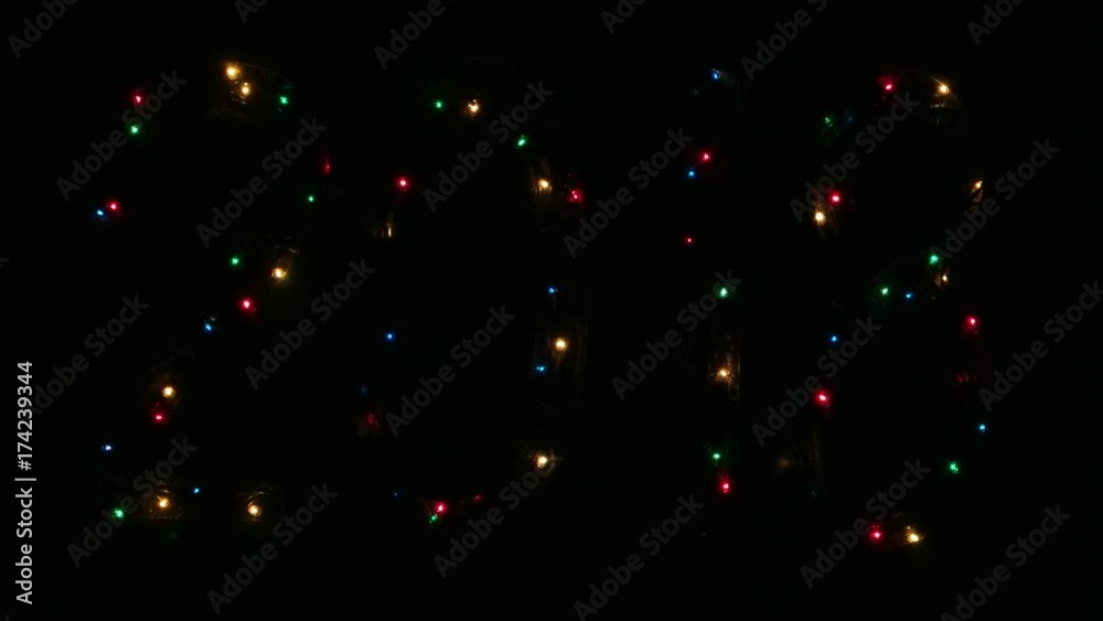 Festive New Year's illumination, the year 2018 Festive New Year's illumination, the year 2018
