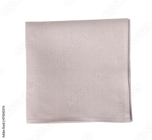 Kitchen cloth folded isolated.