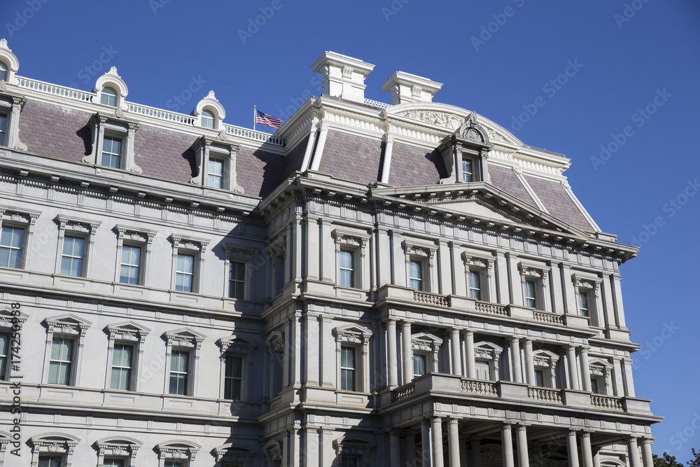 Old Executive Building near the White House in Washington District of Columbia