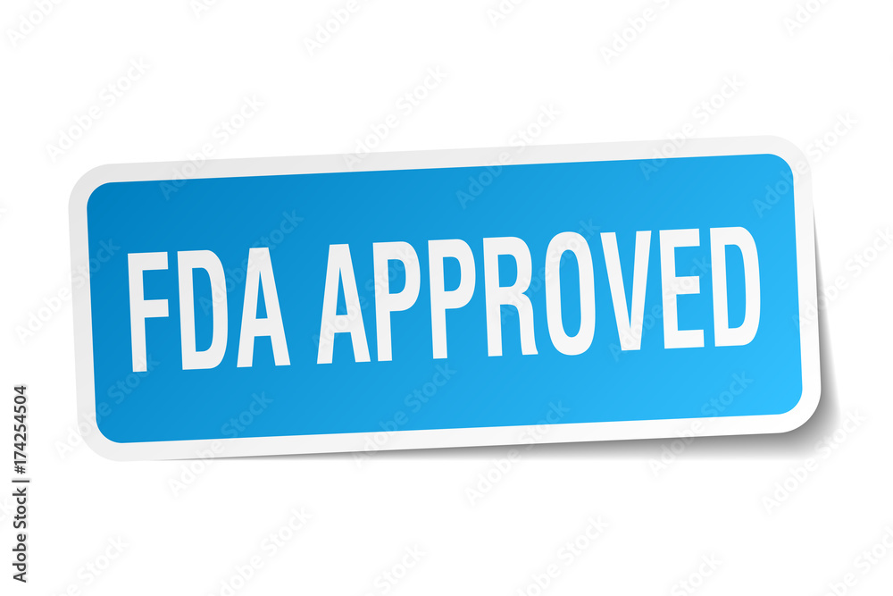 fda approved square sticker on white fda approved square sticker on white