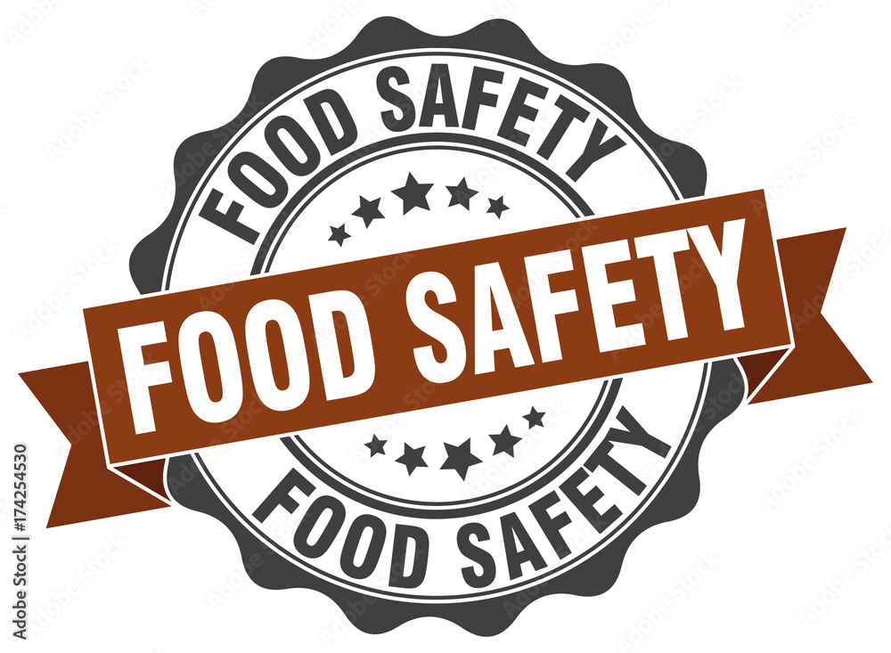food safety stamp. sign. seal