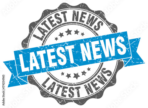 latest news stamp. sign. seal