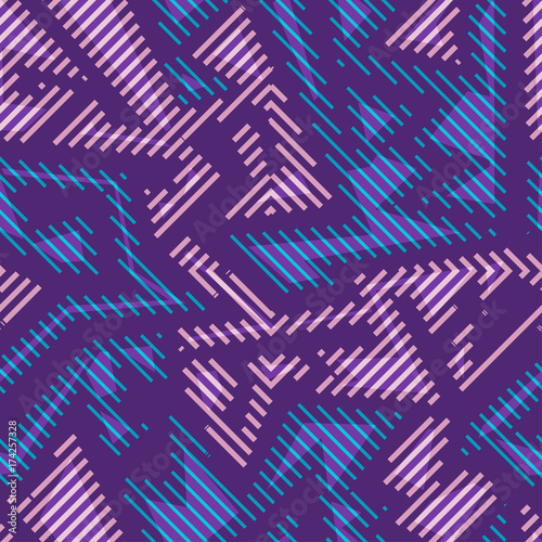 Purple geometric seamless pattern