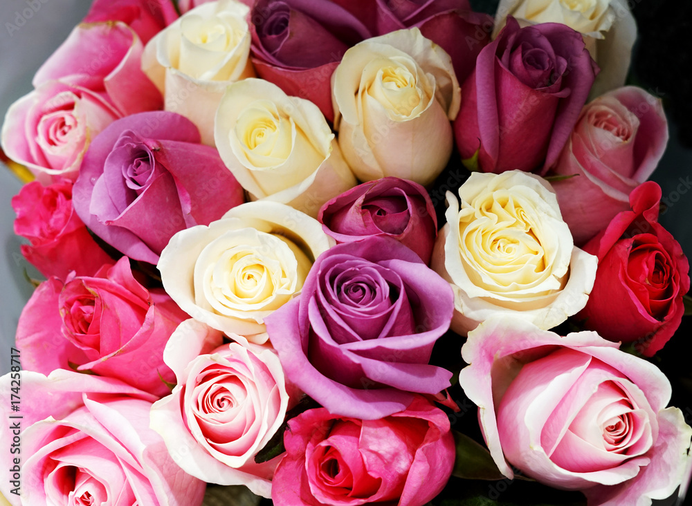 Bouquet of colorful roses flower background Bouquet of colorful roses flower background