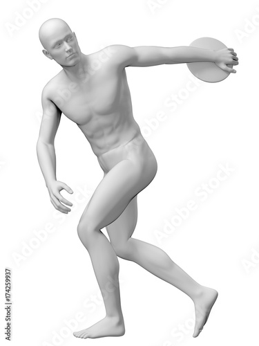 3d rendered medically accurate illustration of a discus thrower