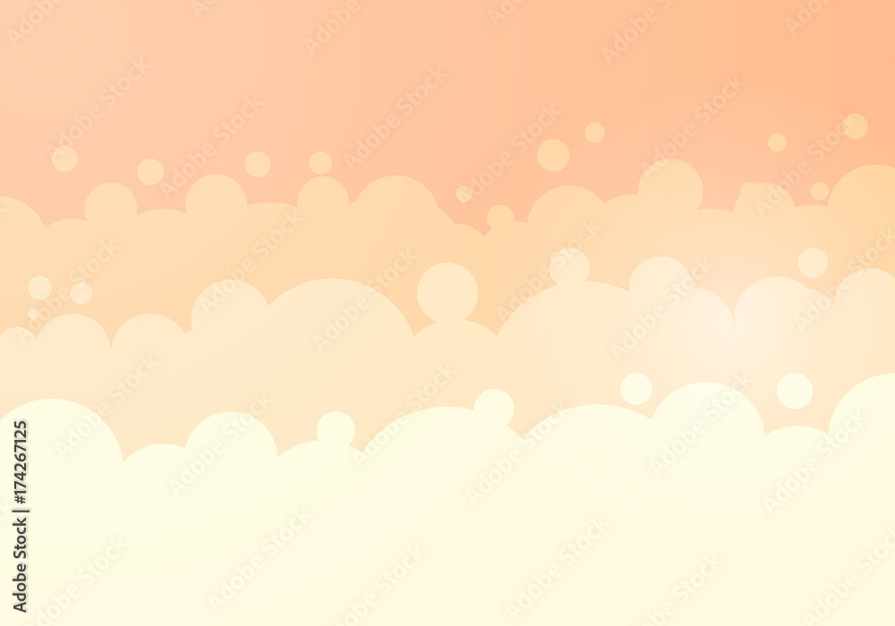 abstract vector bubble pastel cloud layer background