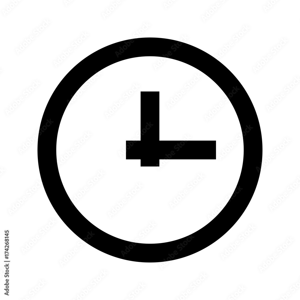 Obraz premium Clock black icon .