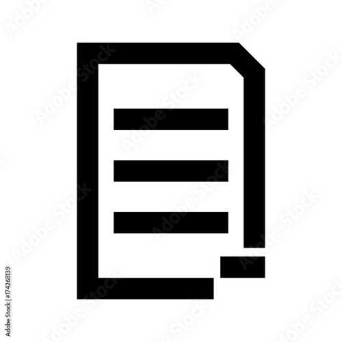 Document sheet substract black icon . photo