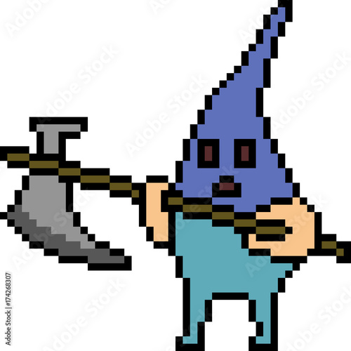 vector pixel art monster murderer