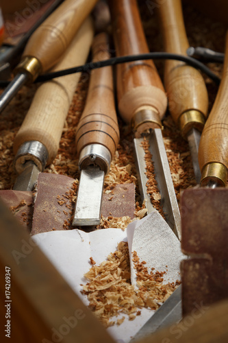 tools for woodcarving. joinery.