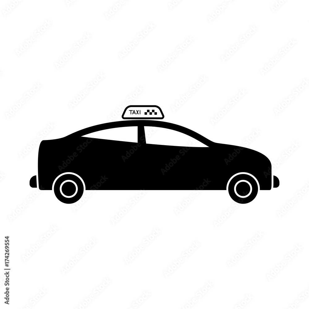 Taxi black icon .