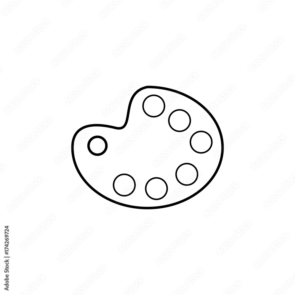 Palette vector icon Palette vector icon