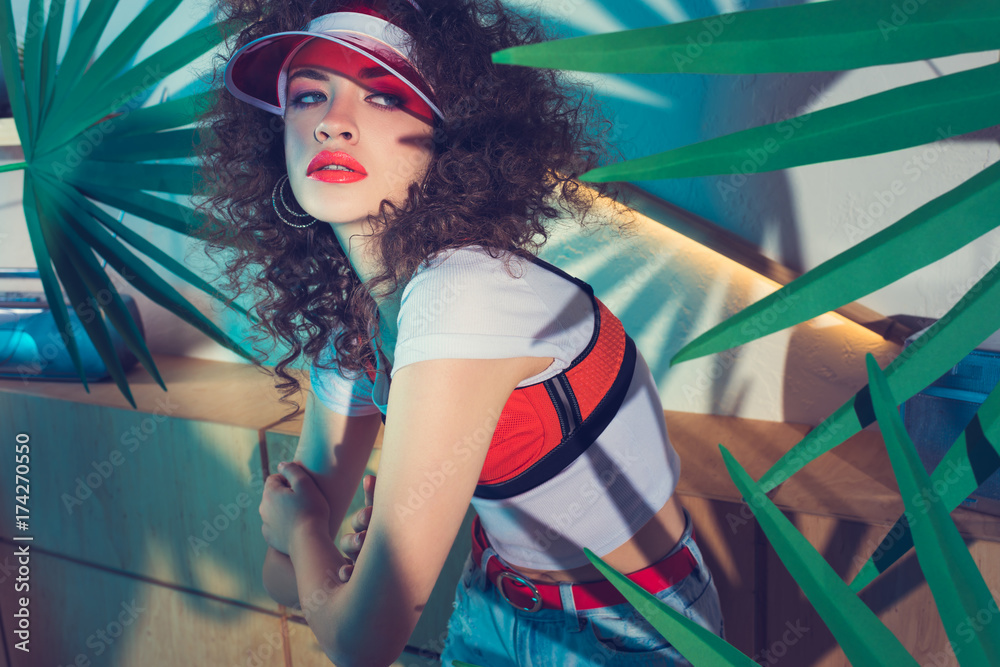 Naklejka premium fashionable young woman