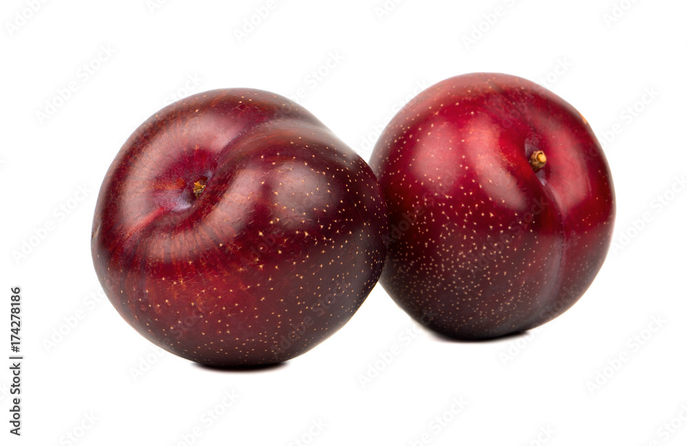 Two big red plums
