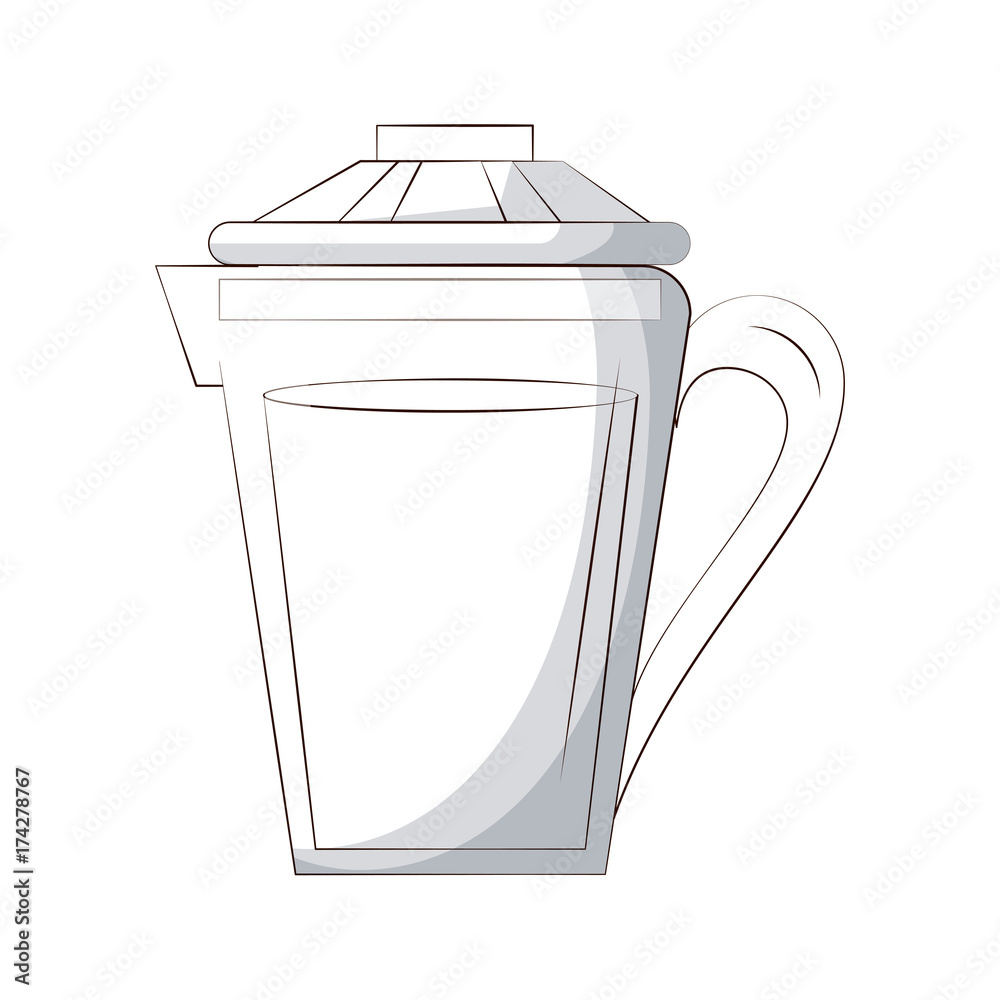 Fototapeta premium orange juice in jug image vector illustration design 