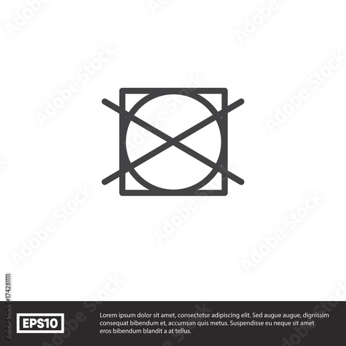 No washing vector icon