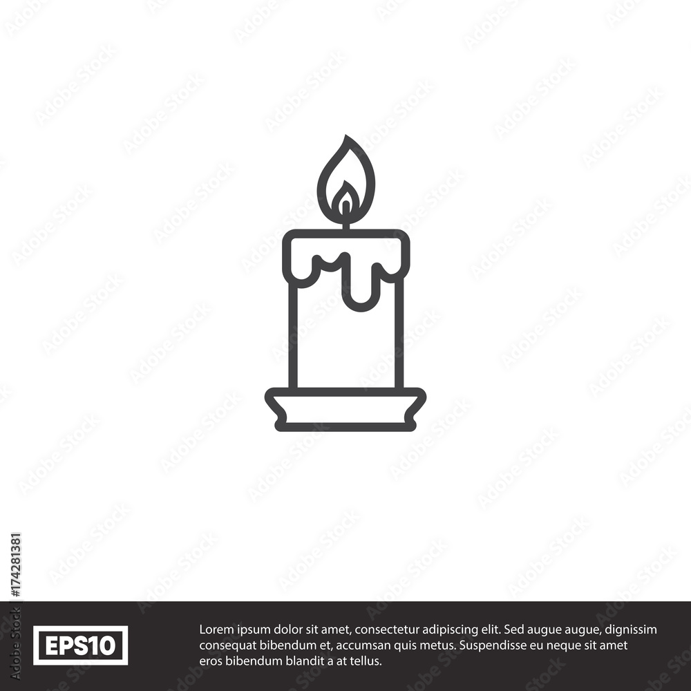 Candle vector icon Candle vector icon
