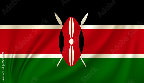 waving flag kenya