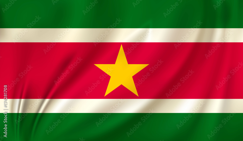 waving flag Suriname waving flag Suriname