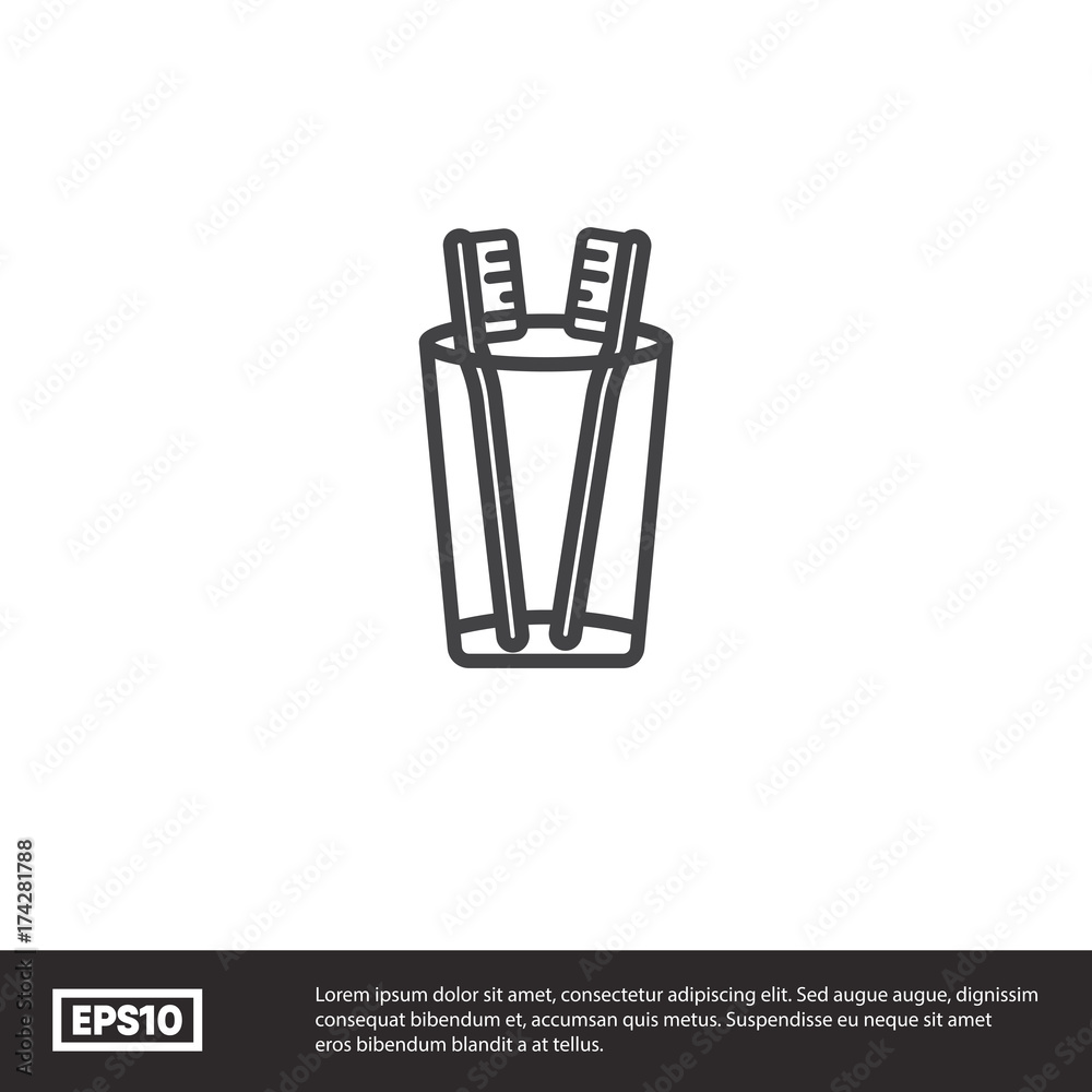 Tooth brush vector icon Tooth brush vector icon