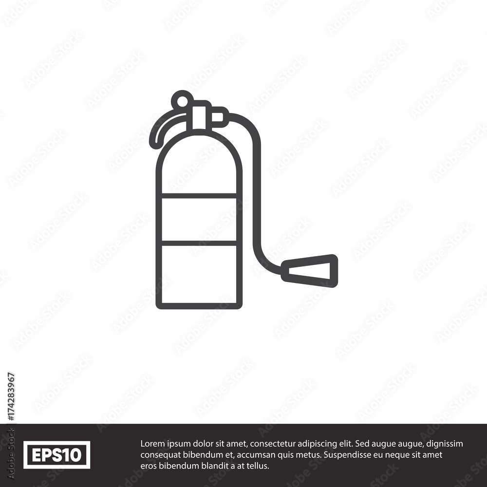 Fire extinguisher vector icon Fire extinguisher vector icon