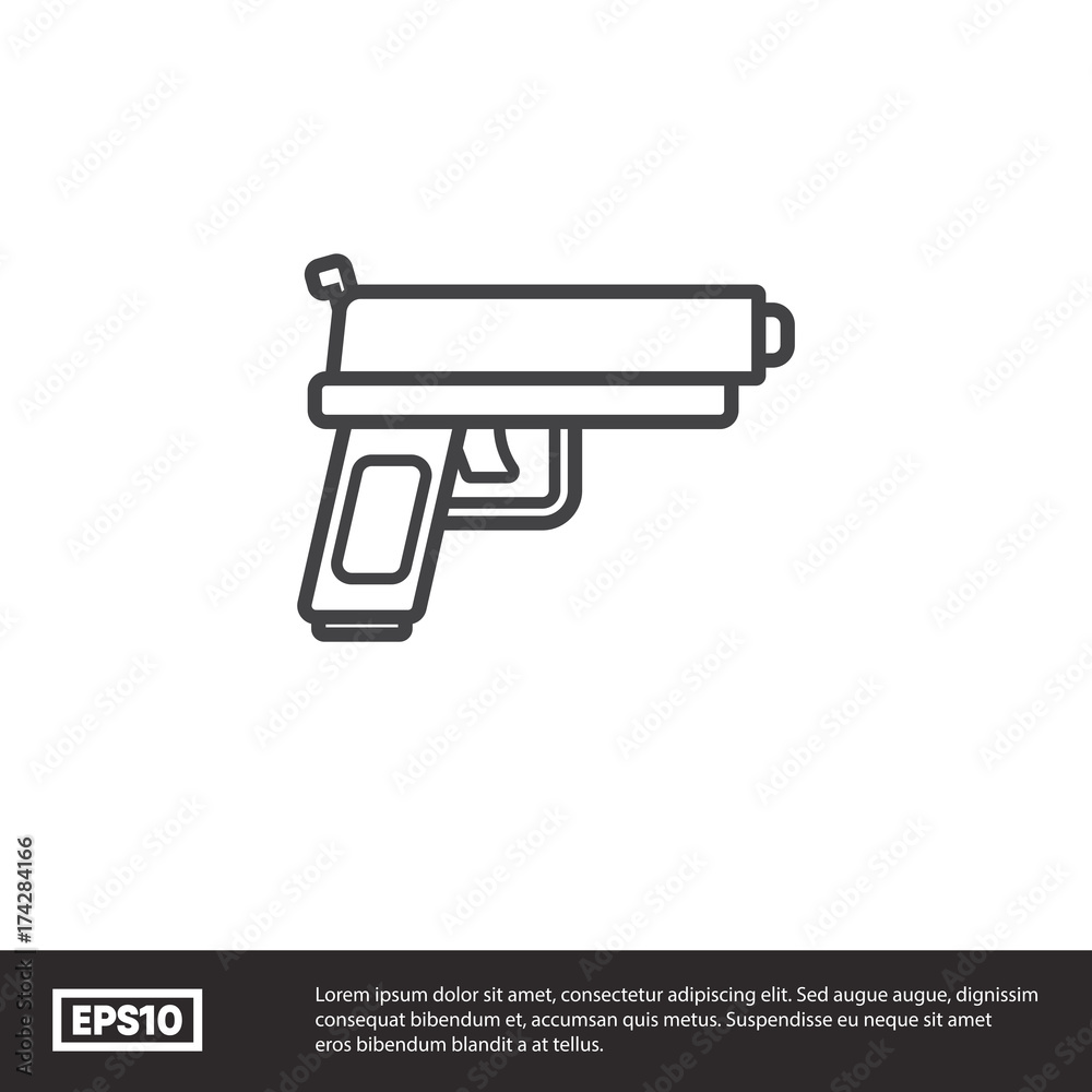 Gun vector icon Gun vector icon