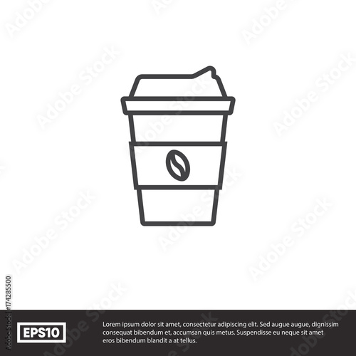 Coffee cup vector icon