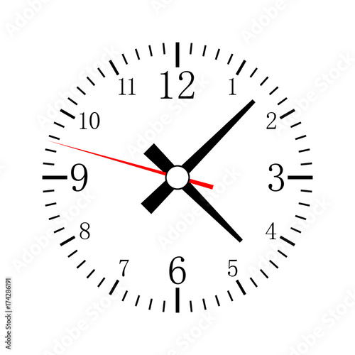 Clock icon. Vector illustration.