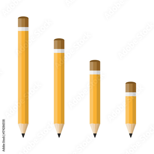 Pencil icons. Vector illustration