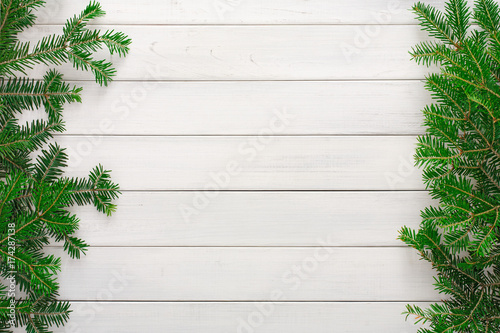 Christmas tree branches background