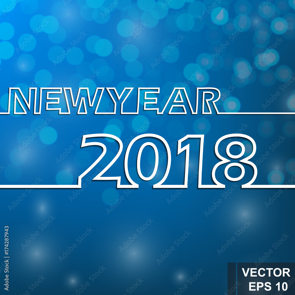 2018. Happy New Year and Merry Christmas. Year of yellow earth dog. For your design. 2018. Happy New Year and Merry Christmas. Year of yellow earth dog. For your design.
