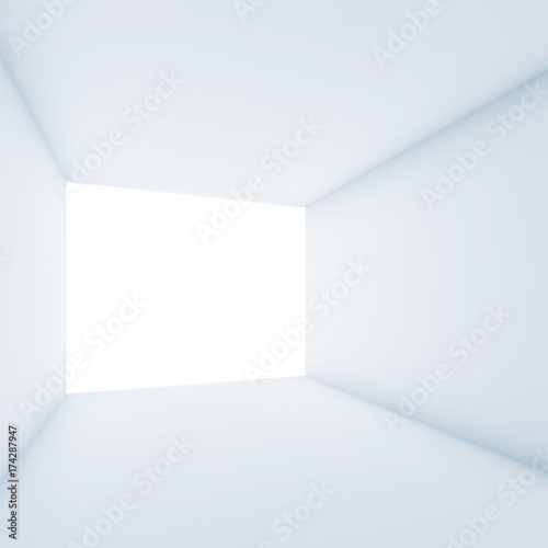 Wallpaper Mural Empty corridor with daylight from blank end Torontodigital.ca