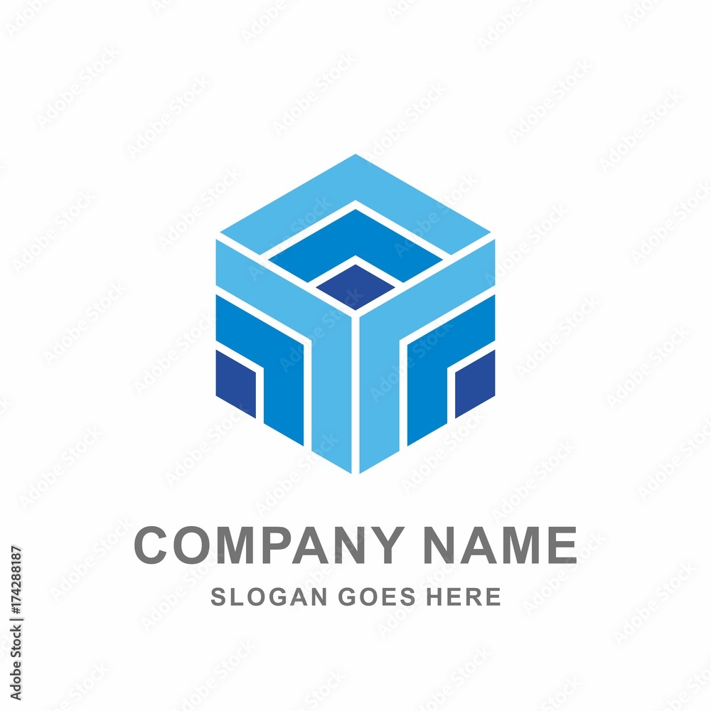 Geometric Hexagon Square Cube Space Box Architecture Interior Construction Business Company Stock Vector Logo Design Template Geometric Hexagon Square Cube Space Box Architecture Interior Construction Business Company Stock Vector Logo Design Template